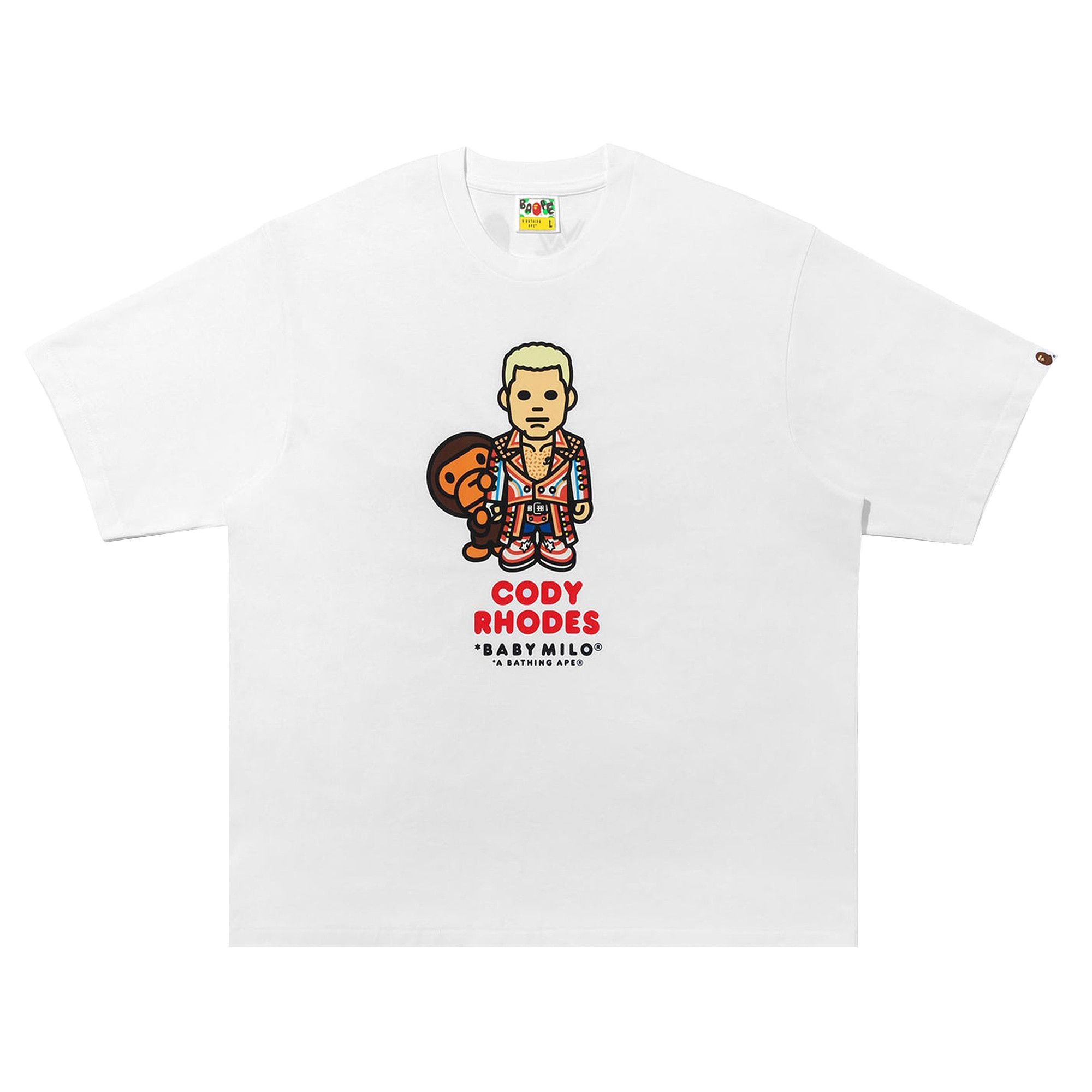 A BATHING APE BAPE CODY RHODES WWE tシャツ Buy BAPE x WWE Cody Rhodes Baby Milo Relaxed Fit Tee 'White
