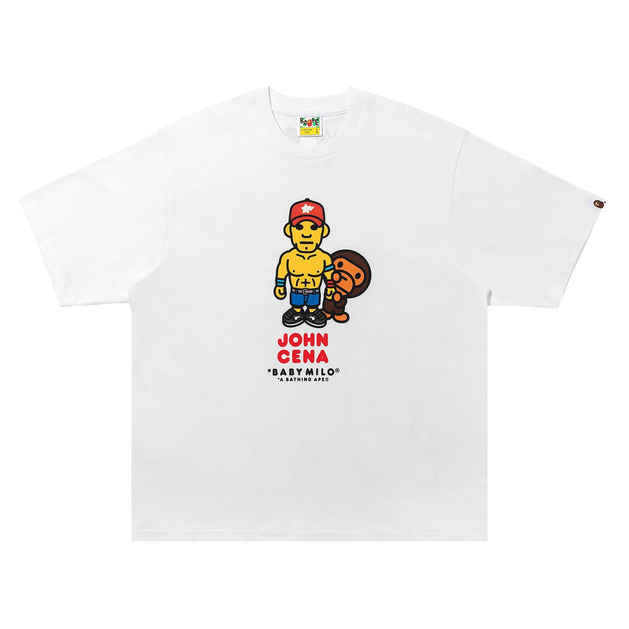 Buy BAPE x WWE John Cena Baby Milo Relaxed Fit Tee 'White' - 00039
