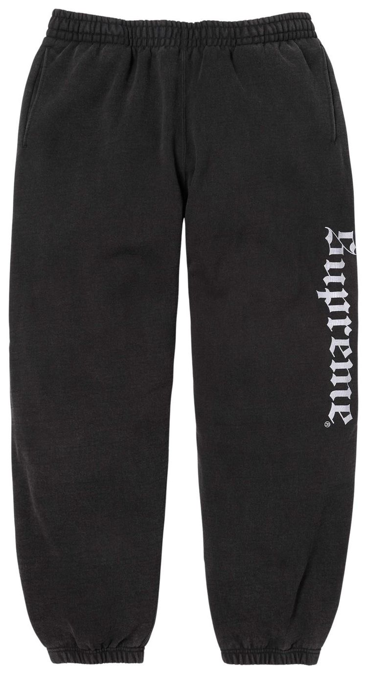 Supreme Washed Old English Sweatpant Black