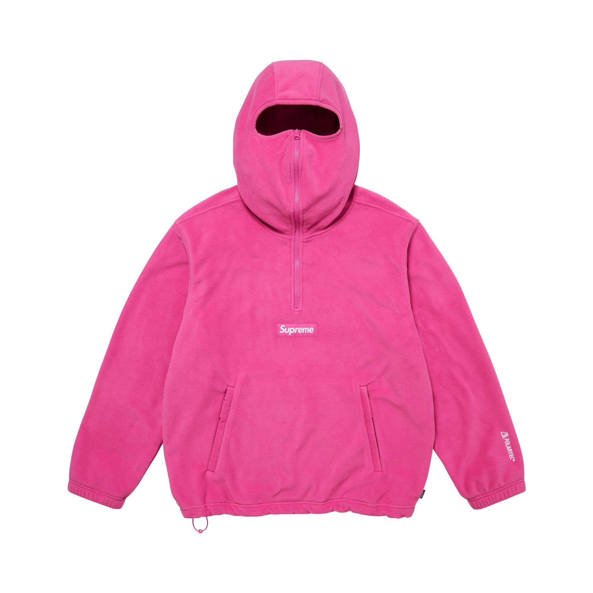 Buy Supreme Polartec Face Mask Half Zip Hooded Sweatshirt 'Pink