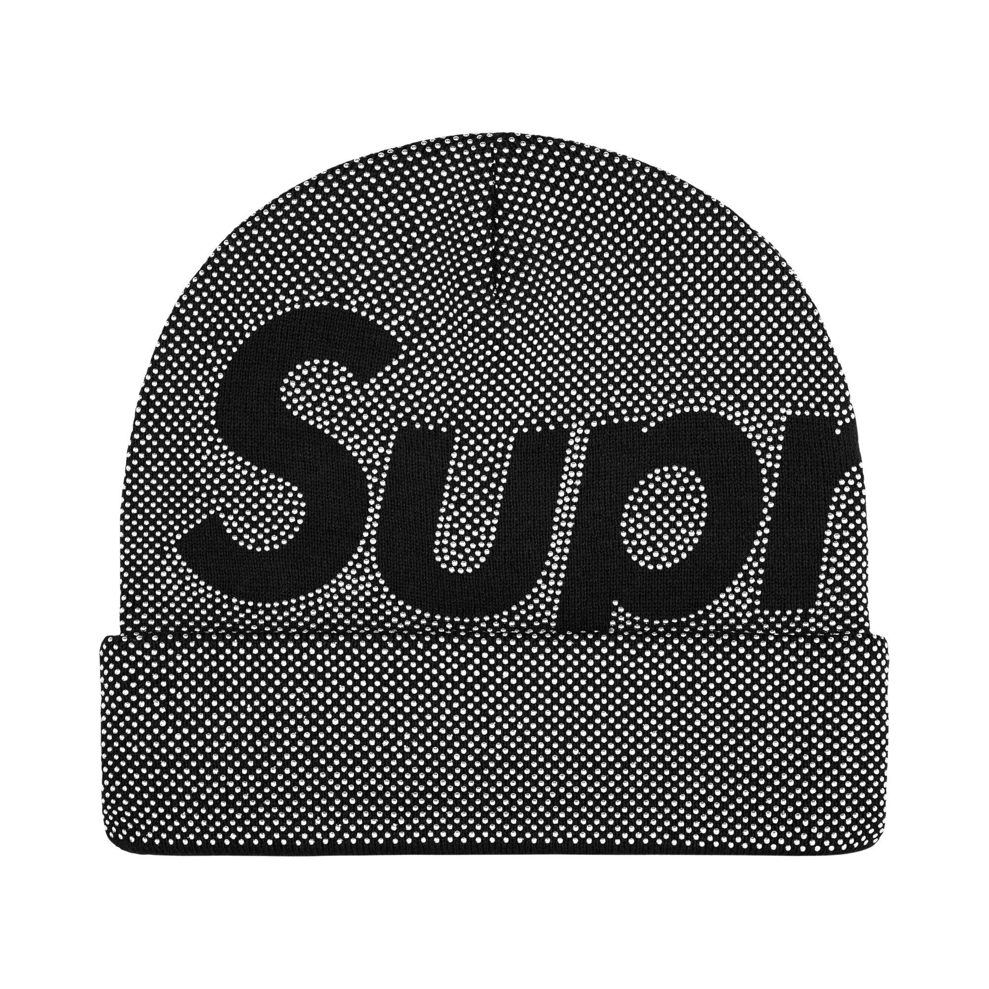 Buy Supreme Studded Knockout Big Logo Beanie 'Black' - FW25BN22