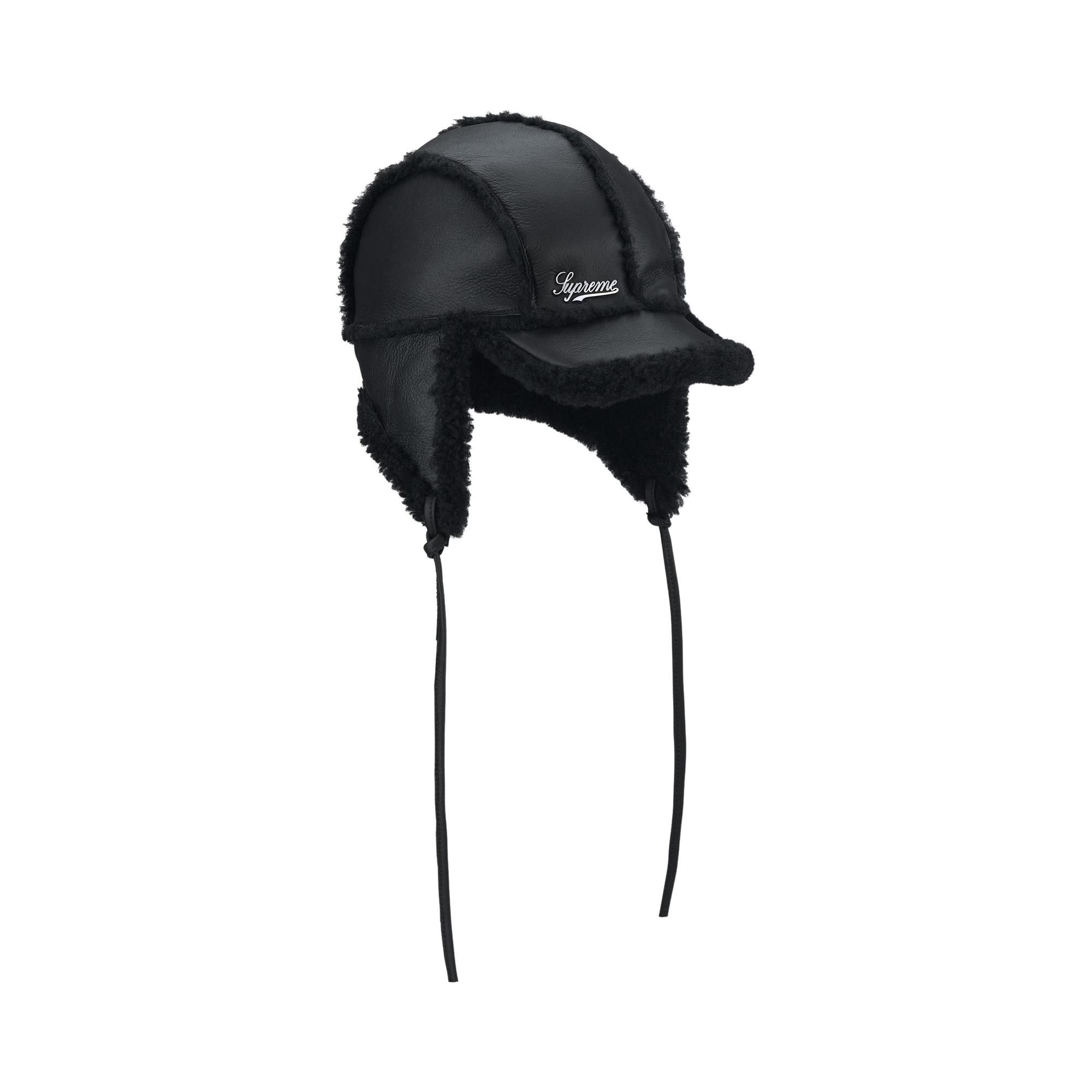 Buy Supreme Shearling Lined Earflap Cap 'Black' - FW25H77 BLACK