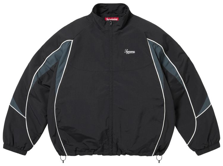 Supreme Contrast Piping Track Jacket Black