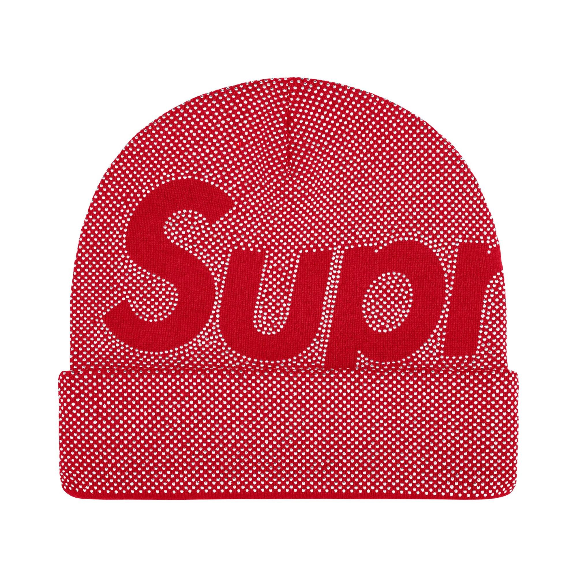 Buy Supreme Studded Knockout Big Logo Beanie 'Red' - FW25BN22 RED