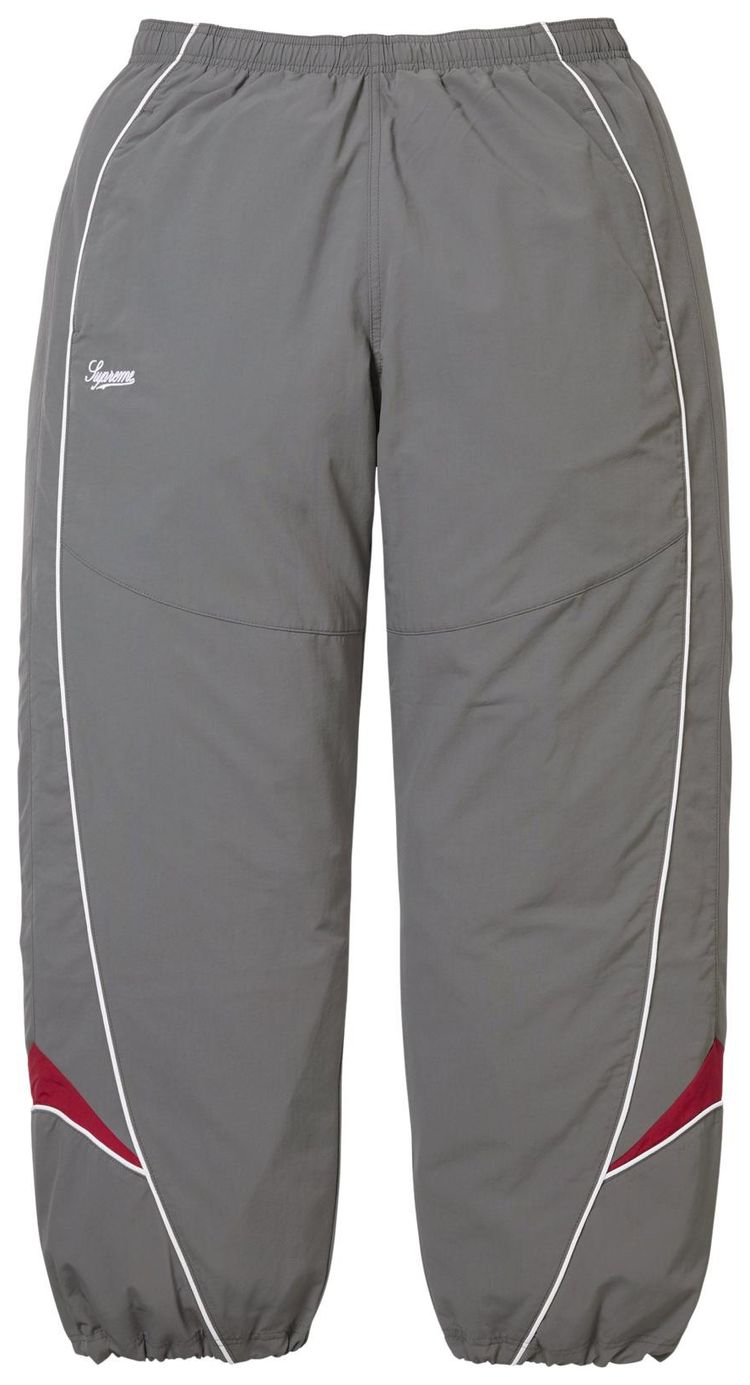 Supreme Contrast Piping Track Pant Grey