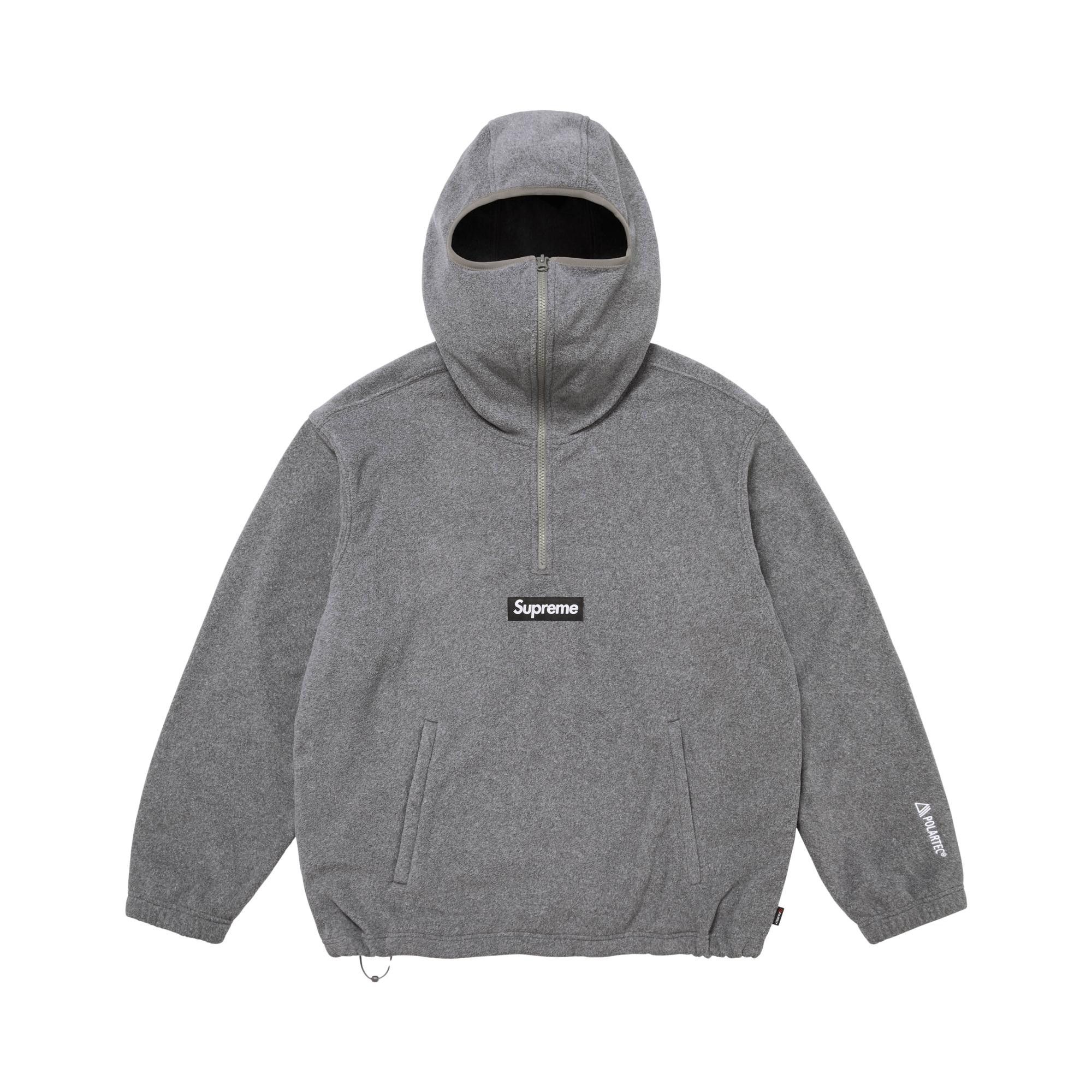 Buy Supreme Polartec Face Mask Half Zip Hooded Sweatshirt 'Grey
