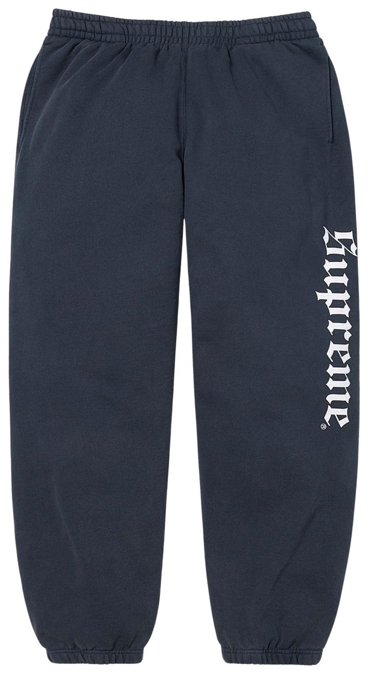 Supreme Washed Old English Sweatpant Navy