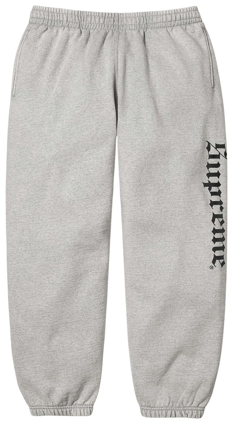 Supreme Washed Old English Sweatpant Heather Grey