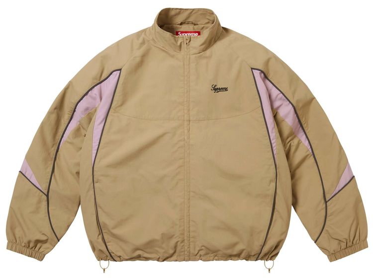 Supreme Contrast Piping Track Jacket Tan
