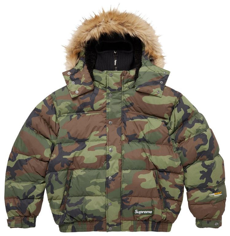 Supreme Facemask 700 Fill Down Puffer Jacket Woodland Camo