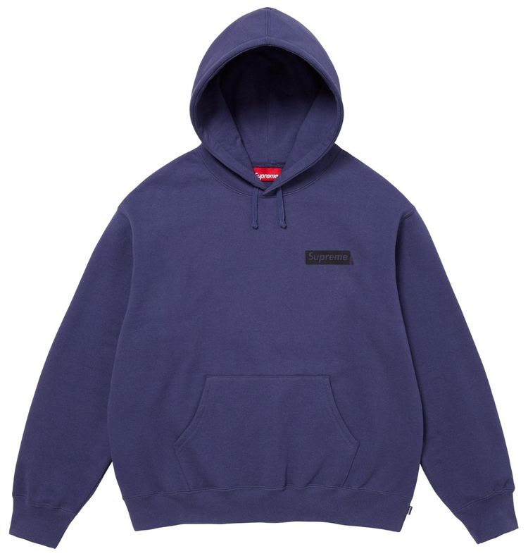 Supreme President Hooded Sweatshirt Washed Navy