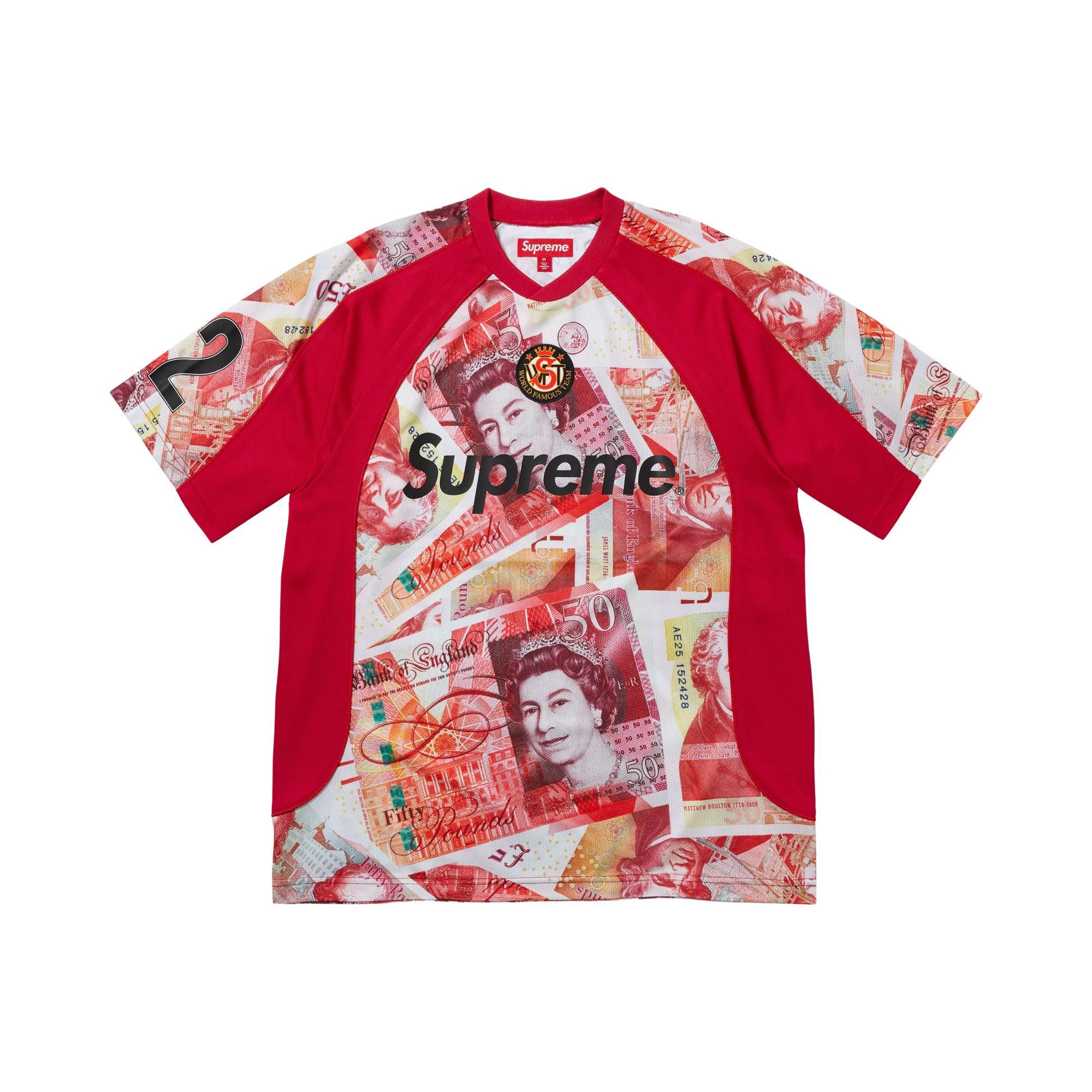 Buy Supreme Pounds Soccer Jersey 'Red' - FW25KN83 RED | GOAT