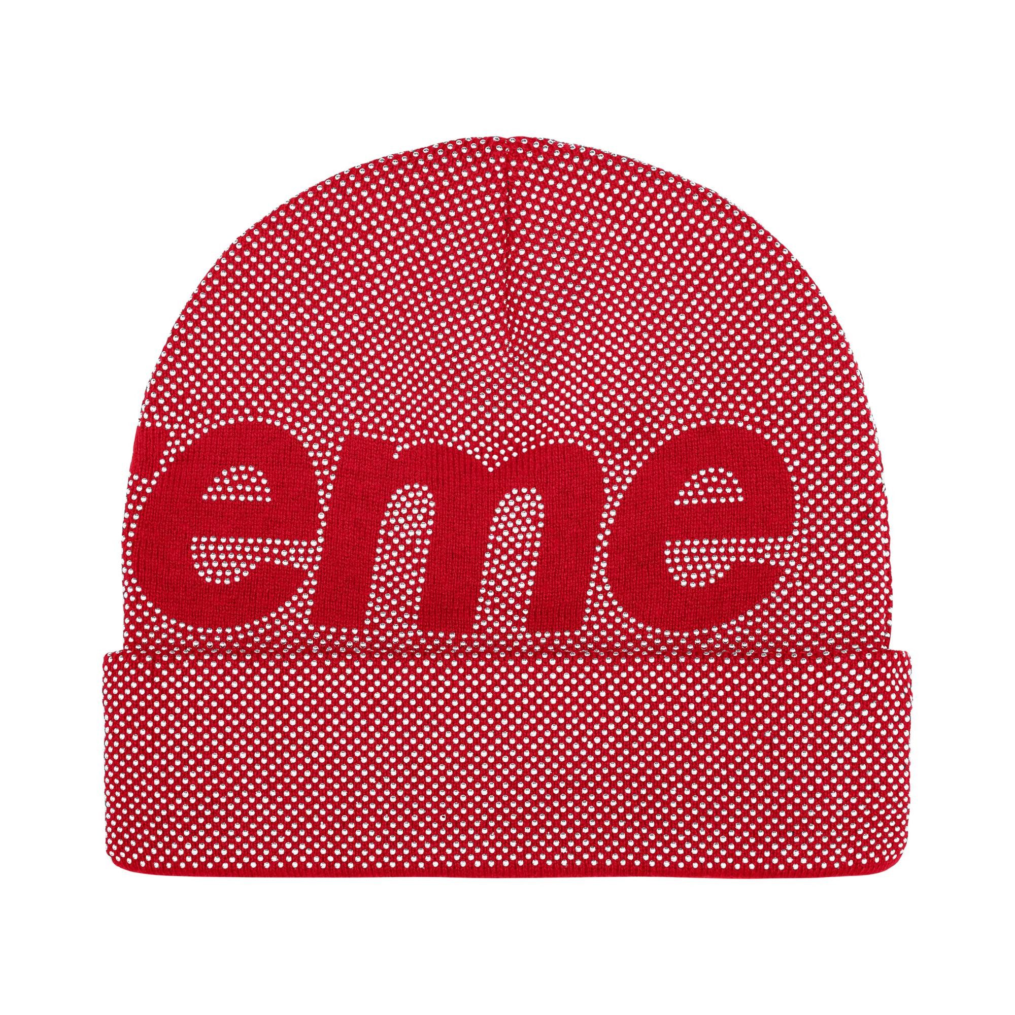 Buy Supreme Studded Knockout Big Logo Beanie 'Red' - FW25BN22 RED