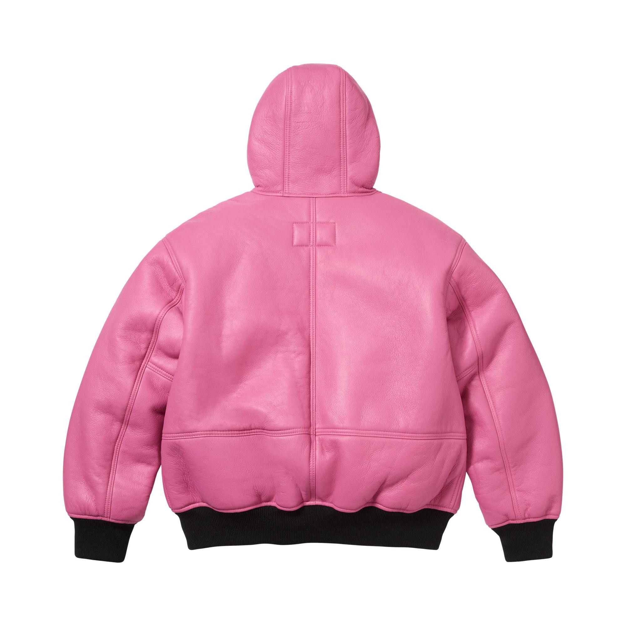 Buy Supreme x Schott Shearling Hooded Work Jacket 'Pink' - FW25J22