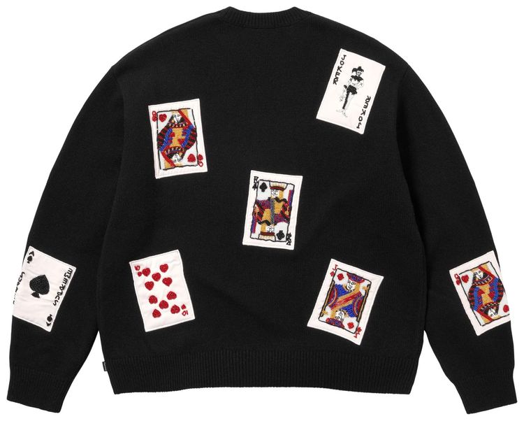 Supreme Beaded Cards Sweater Black