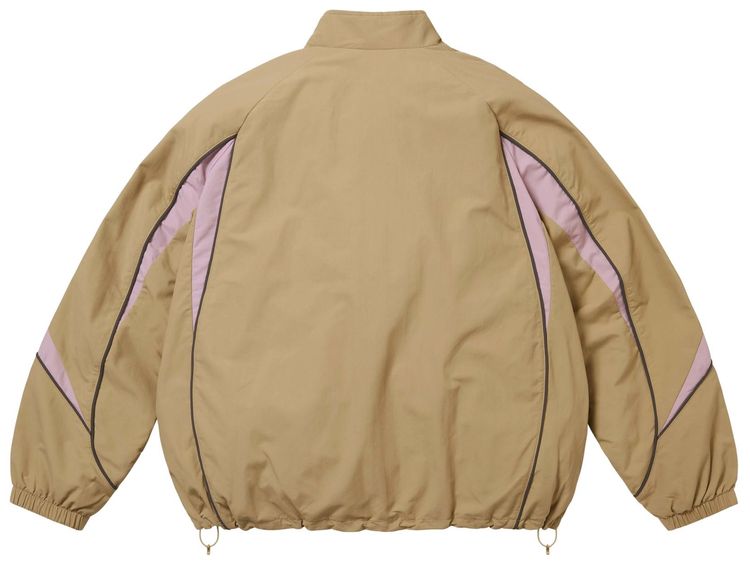 Supreme Contrast Piping Track Jacket Tan