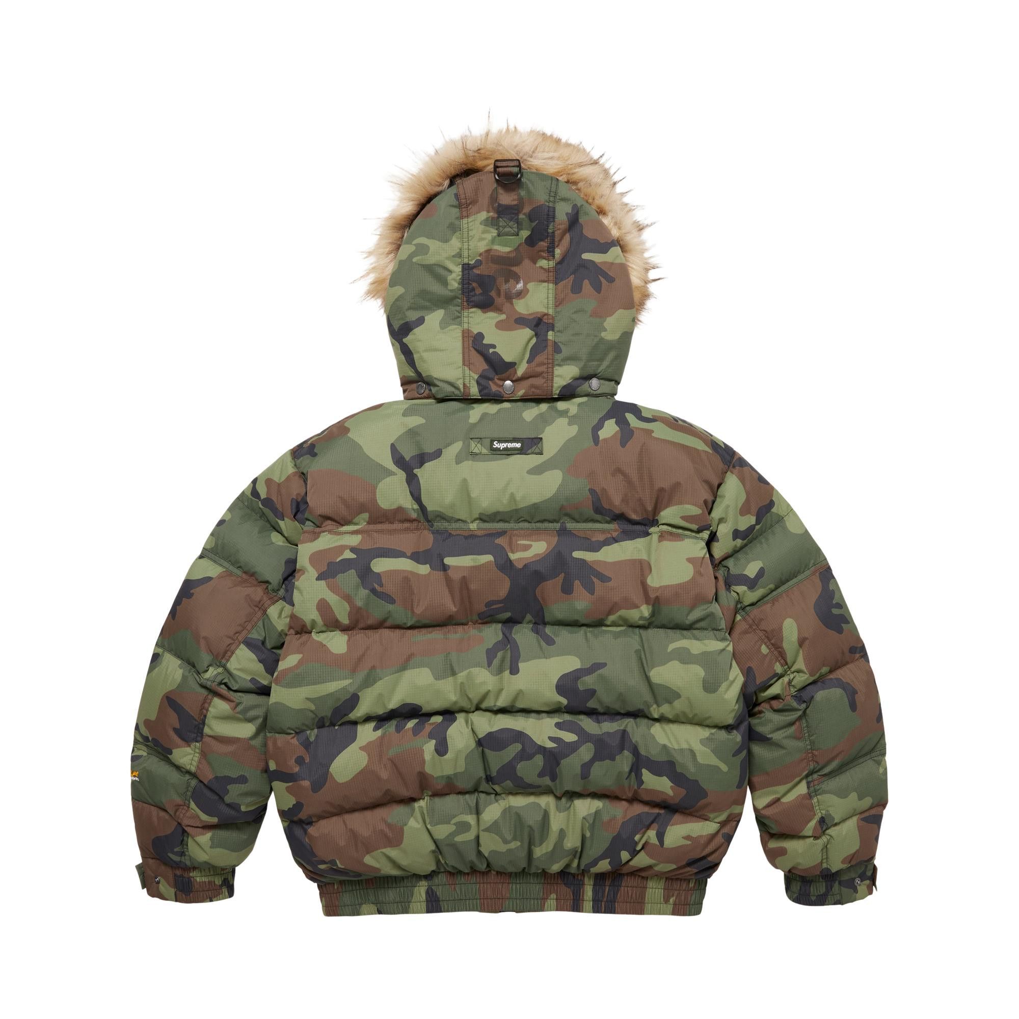 Buy Supreme Facemask 700-Fill Down Puffer Jacket 'Woodland Camo