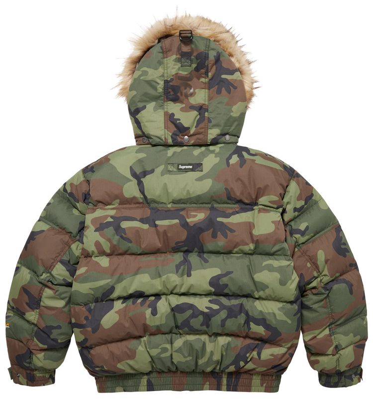Supreme Facemask 700 Fill Down Puffer Jacket Woodland Camo