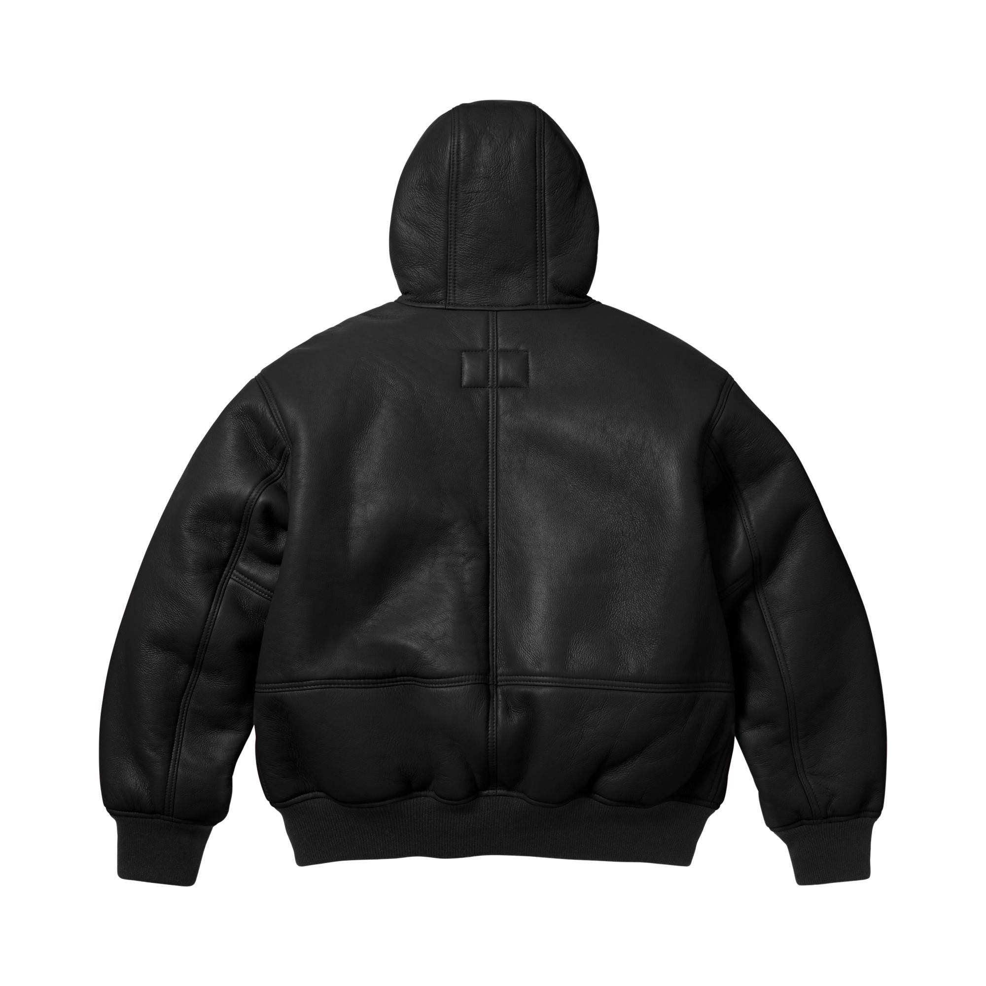 Buy Supreme x Schott Shearling Hooded Work Jacket 'Black
