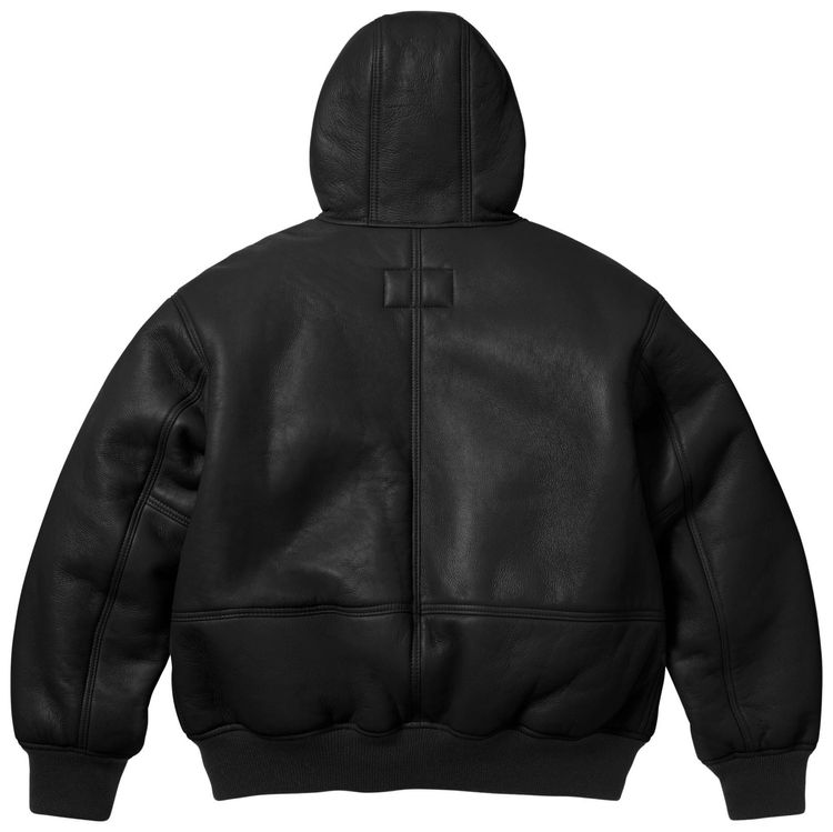 Supreme x Schott Shearling Hooded Work Jacket Black