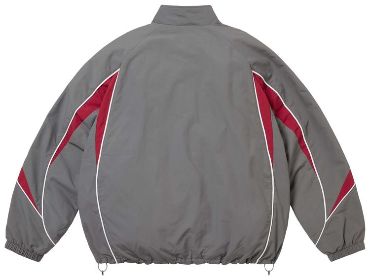 Supreme Contrast Piping Track Jacket Grey