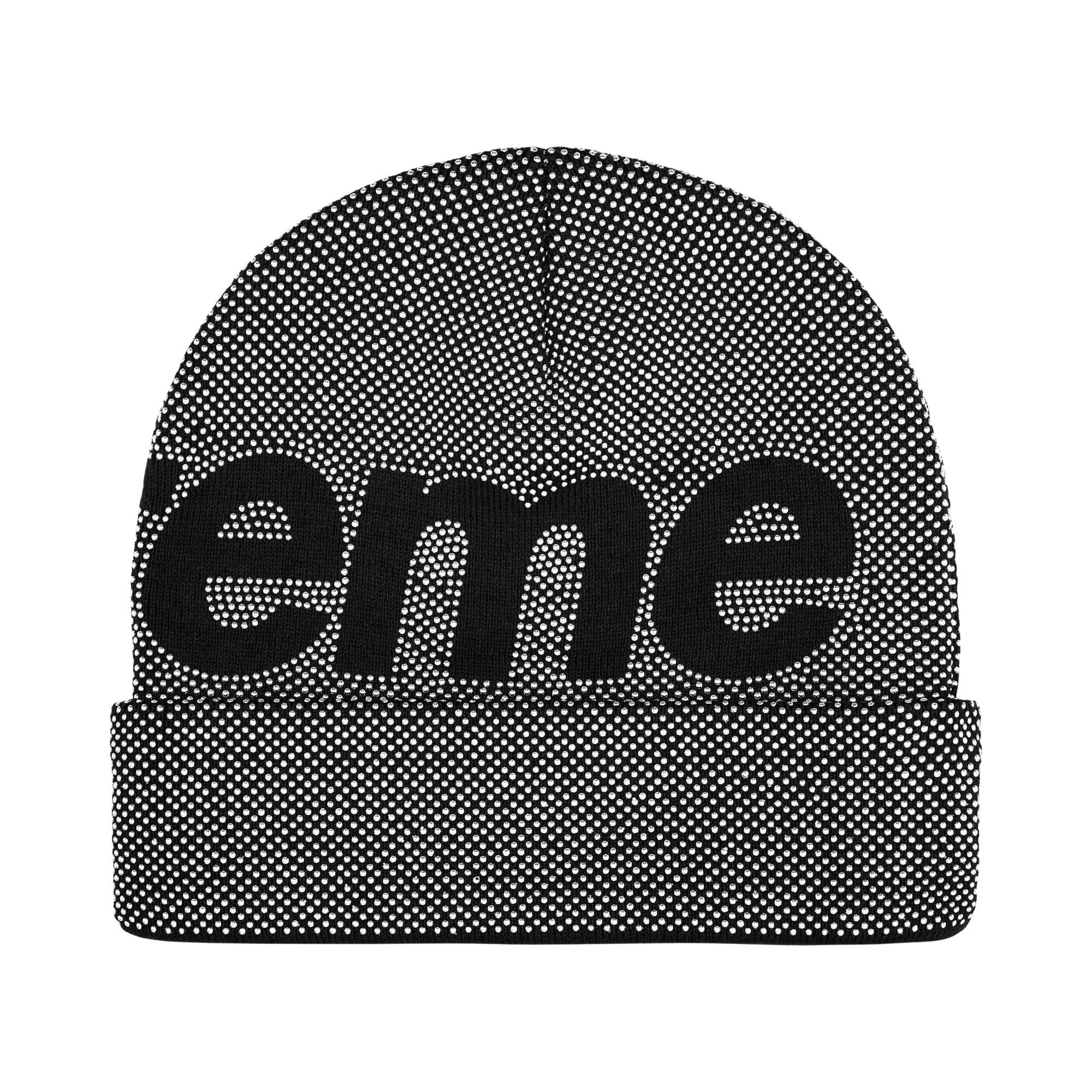Buy Supreme Studded Knockout Big Logo Beanie 'Black' - FW25BN22
