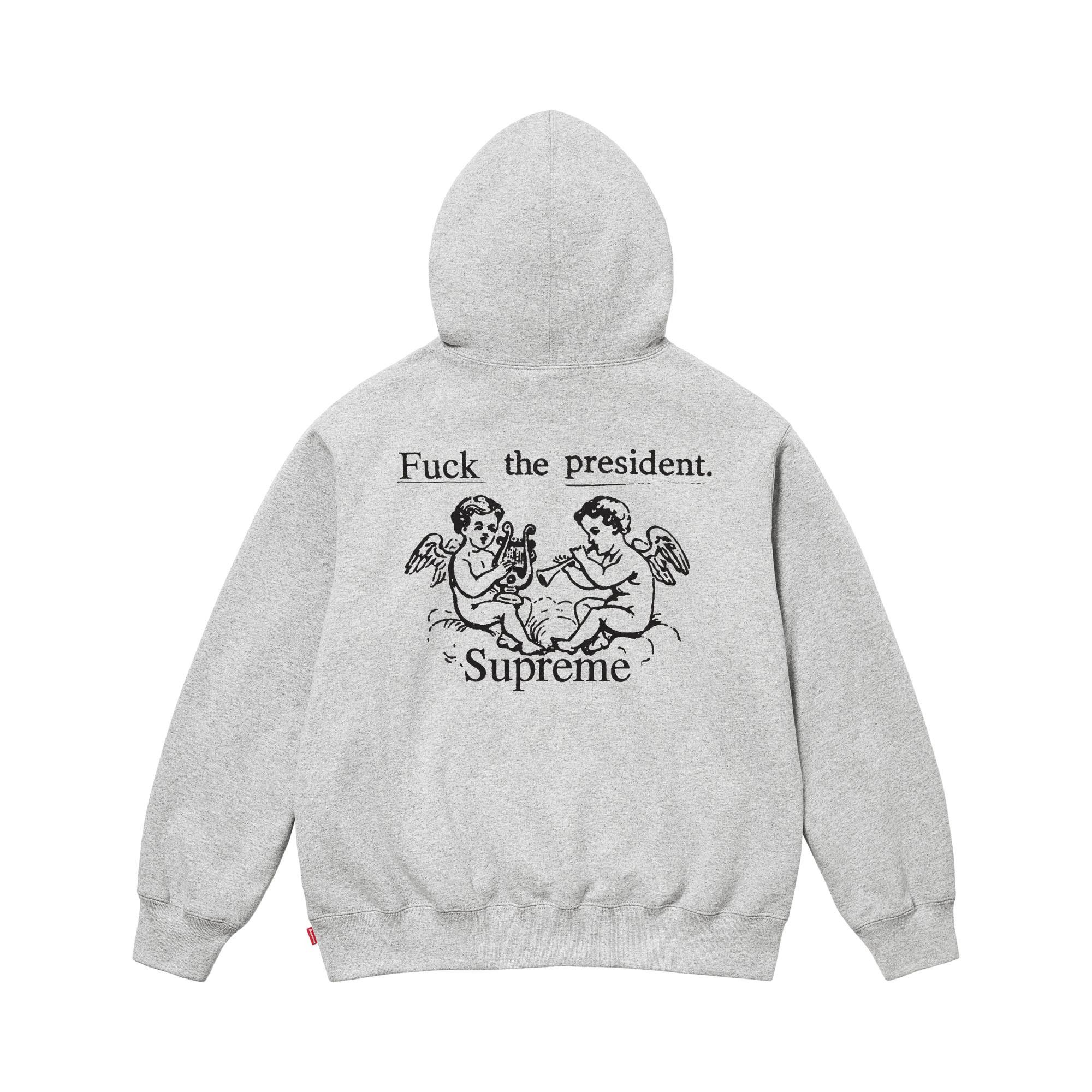 Supreme President Hooded Sweatshirtグレー Buy Supreme President Hooded Sweatshirt 'Heather Grey' - FW25SW80