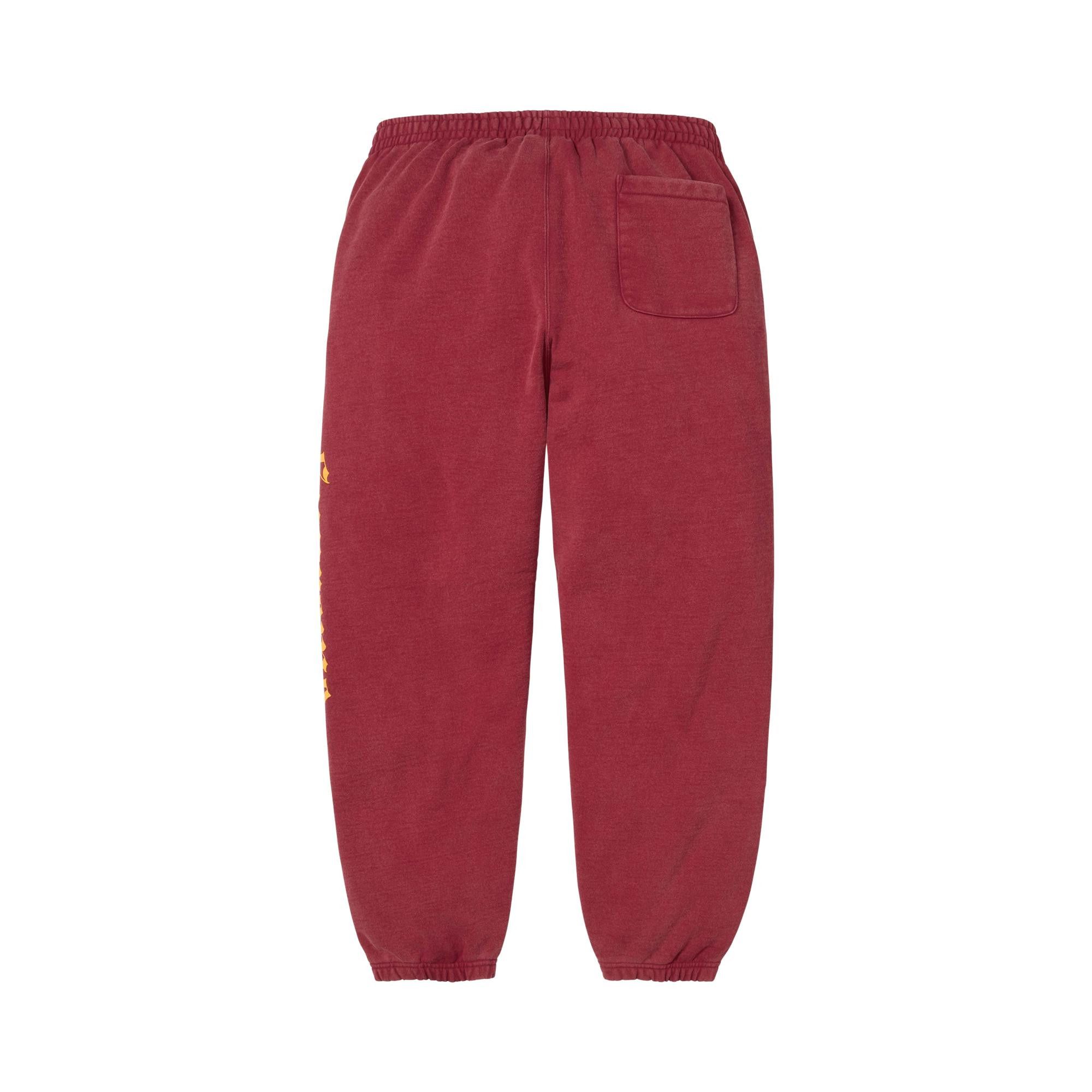 Buy Supreme Washed Old English Sweatpant 'Cardinal' - FW25P92