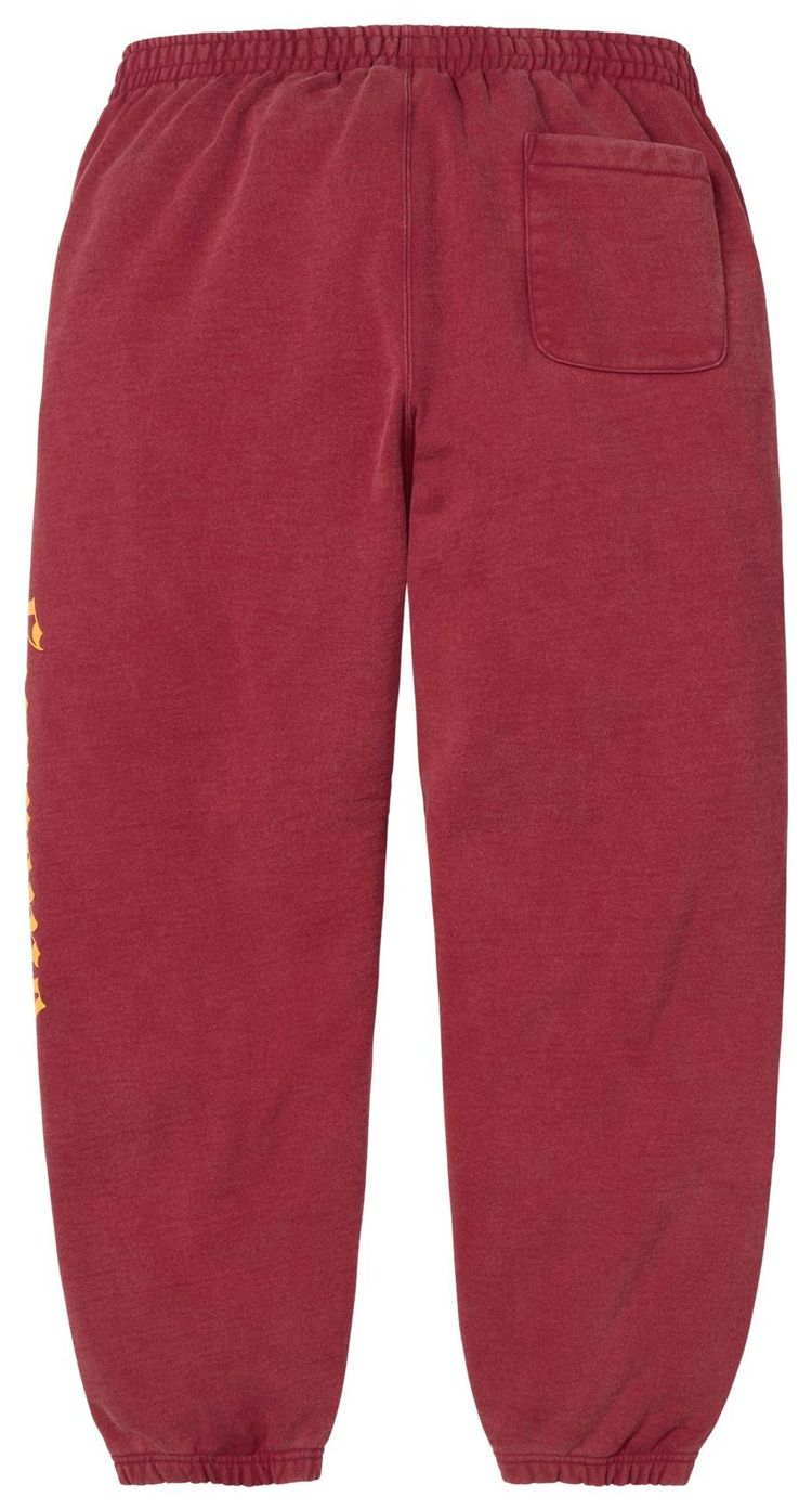 Supreme Washed Old English Sweatpant Cardinal