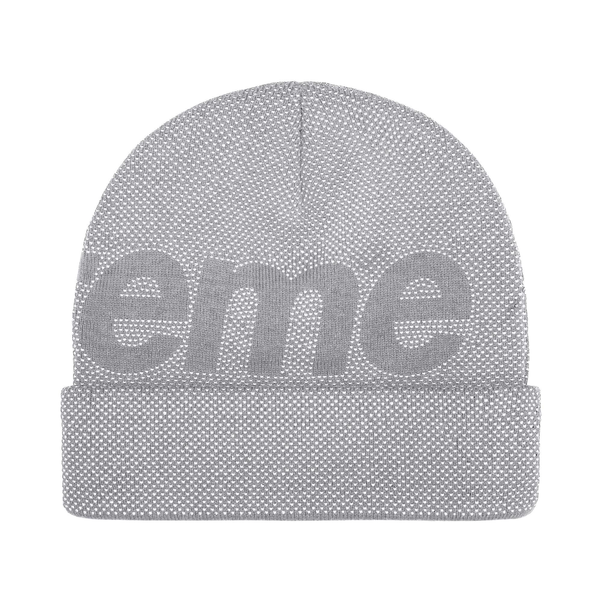 Buy Supreme Studded Knockout Big Logo Beanie 'Heather Grey