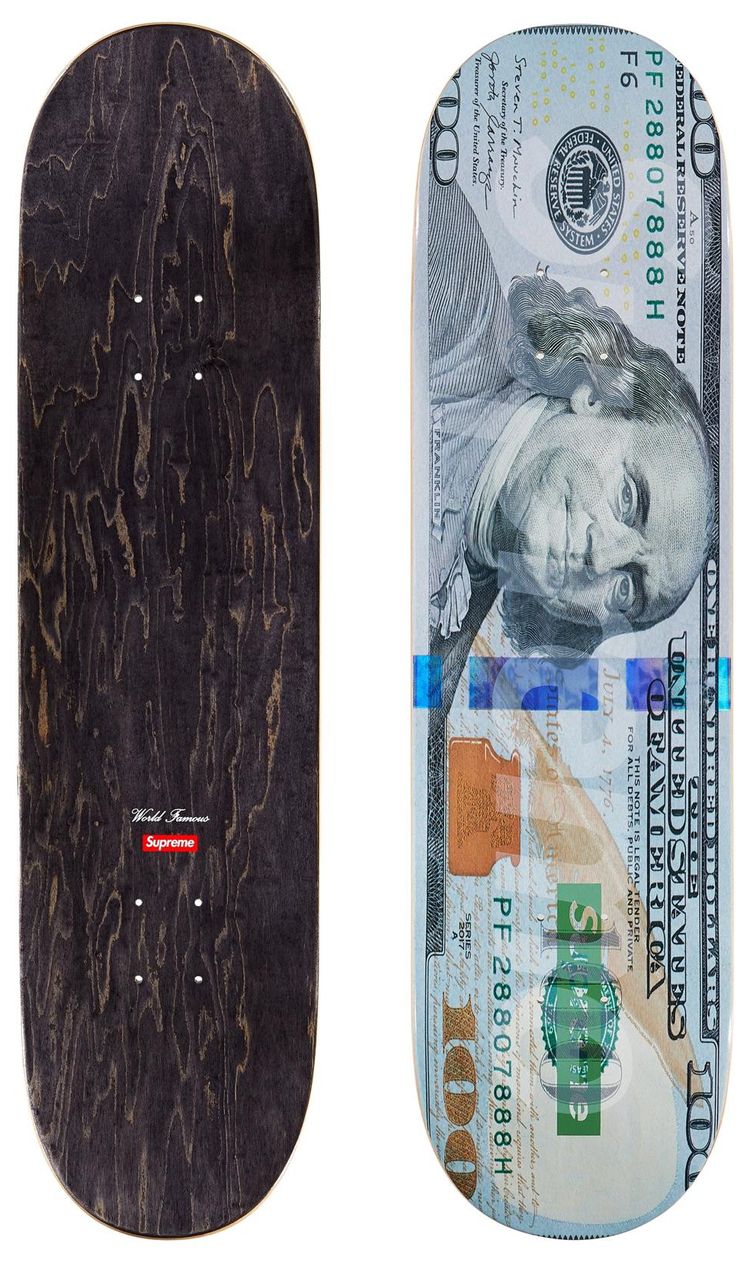 Supreme Money Logo Skateboard Multicolor