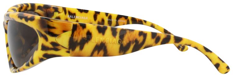 Balenciaga Shield Frame Bio Injection Sunglasses YellowGrey