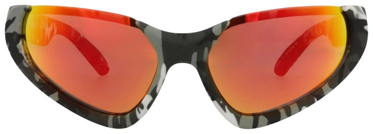 Balenciaga Shield Frame Bio Injection Rilsan Sunglasses GreyRed