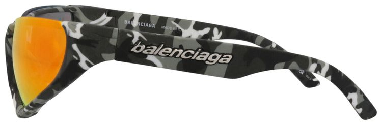 Balenciaga Shield Frame Bio Injection Rilsan Sunglasses GreyRed