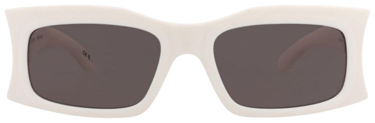 Balenciaga Square Frame Bio Injection Sunglasses IvoryGrey