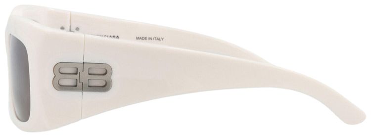 Balenciaga Square Frame Bio Injection Sunglasses IvoryGrey