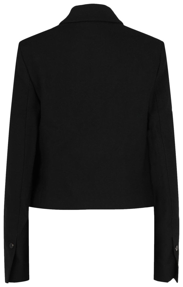 Ferragamo Single Breast Cropped Blazer Black
