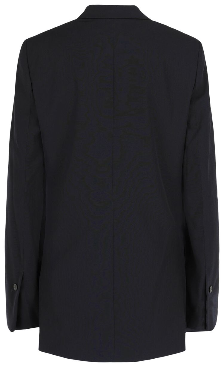 Ferragamo Single Breasted Wool Blazer Blue