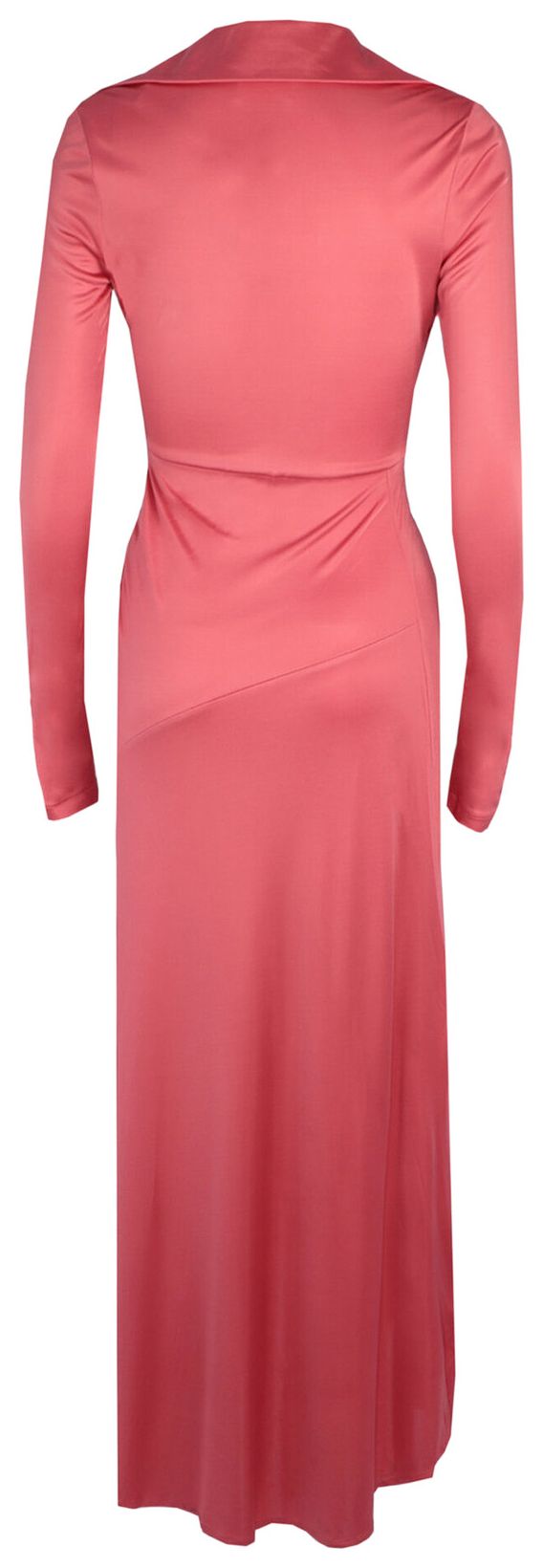 Givenchy Long Sleeve Draped Dress Coral