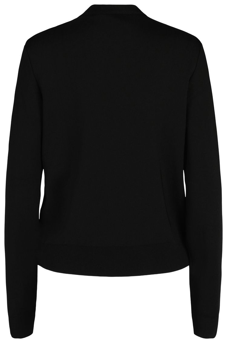 Givenchy Crystal Detailed Slim Crew Neck Sweater Black