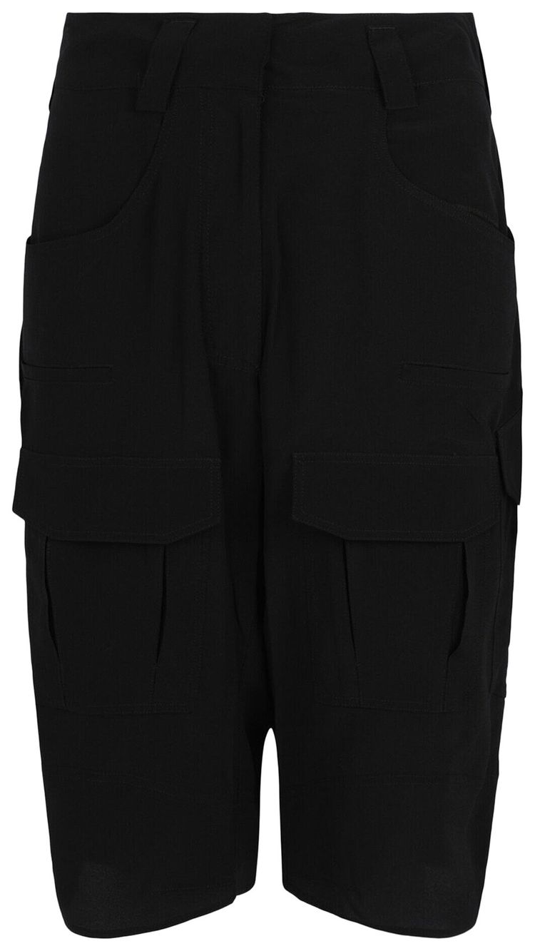Givenchy Silk Cargo Shorts Black