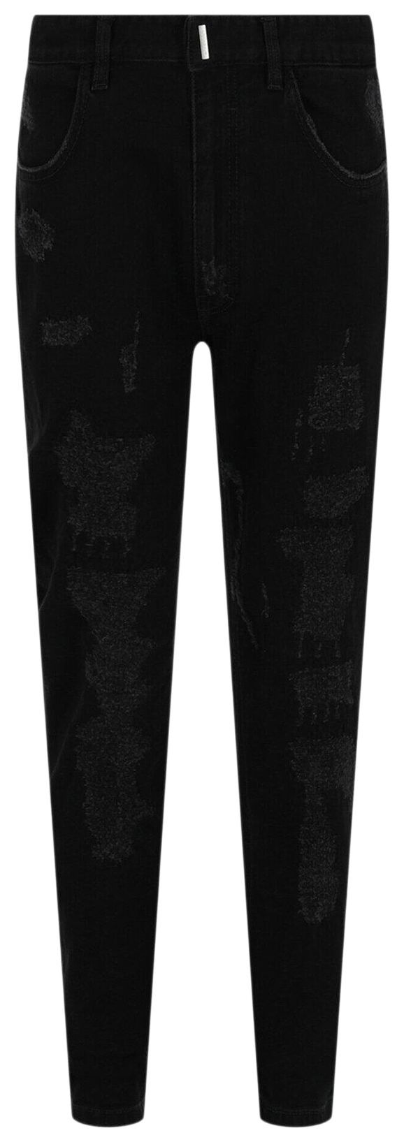Givenchy Slim Fit Destroyed Denim Jeans Black