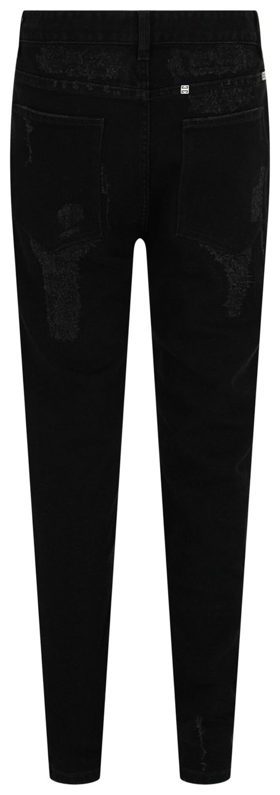 Givenchy Slim Fit Destroyed Denim Jeans Black