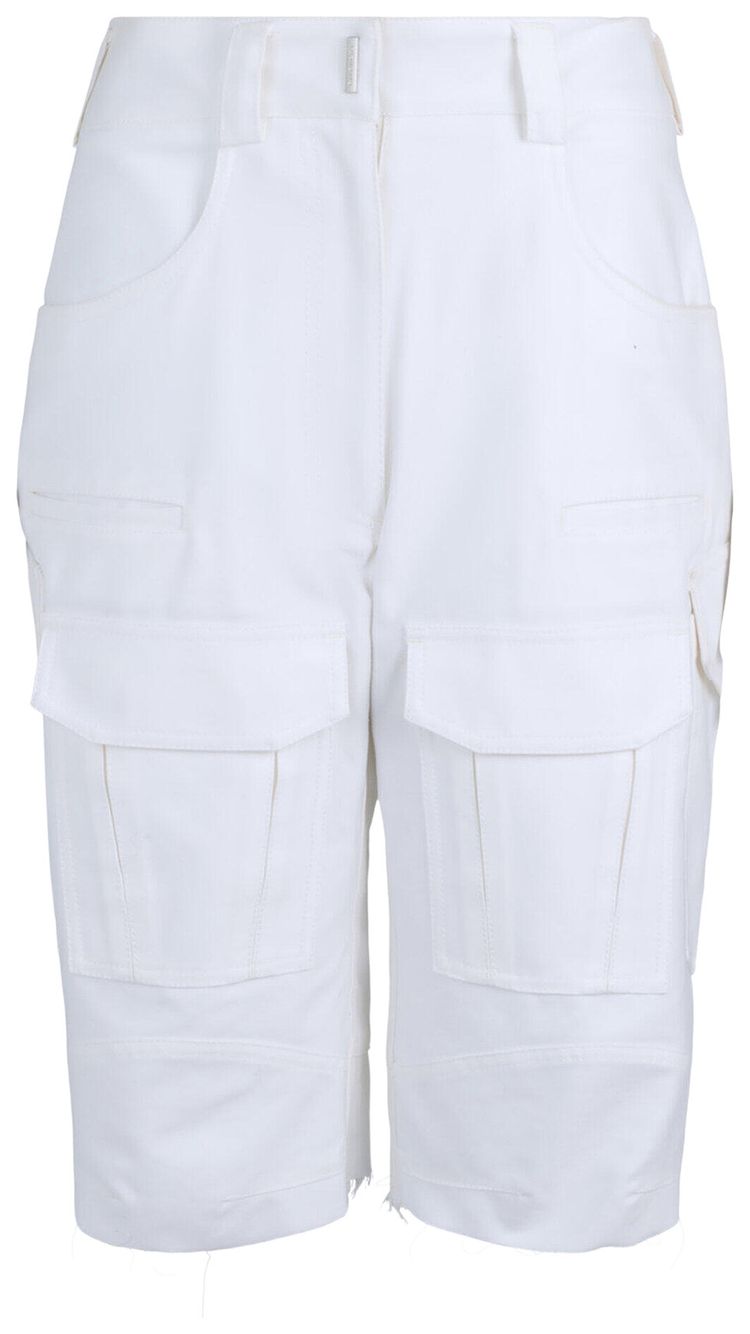 Givenchy Cotton Cargo Shorts White