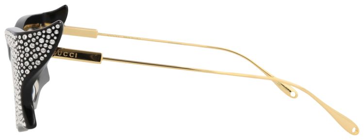 Gucci Cat Eye Frame Recycled Acetate Sunglasses BlackGoldYellow