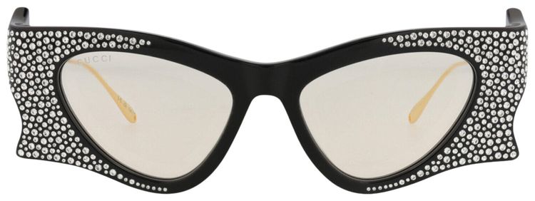 Gucci Cat Eye Frame Recycled Acetate Sunglasses BlackGoldYellow