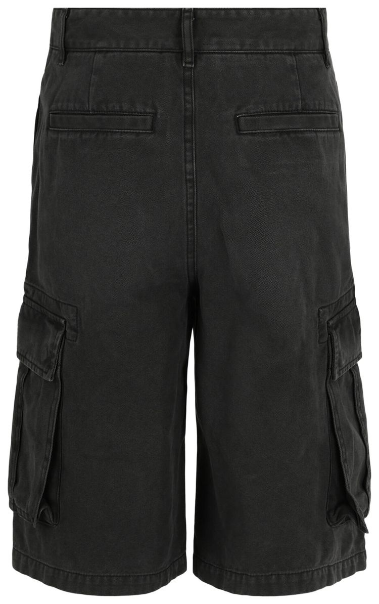 Givenchy Embroidered Cargo Denim Shorts Black