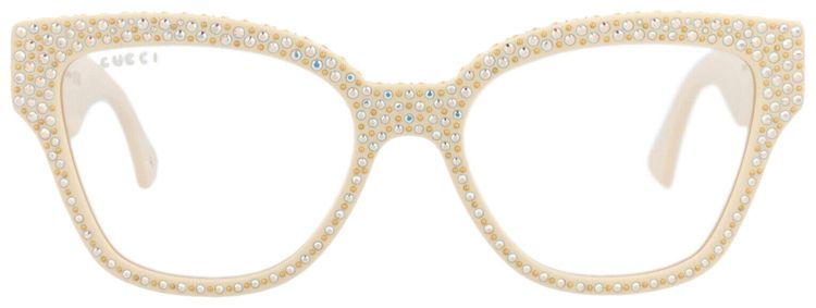 Gucci Cat Eye Frame Recycled Acetate Sunglasses IvoryTransparent