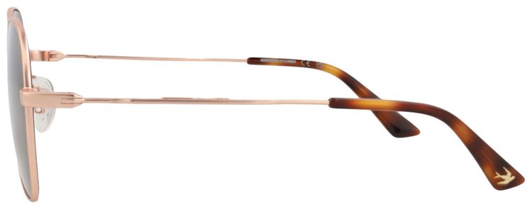 Alexander McQueen Square Frame Metal Sunglasses GoldBrown