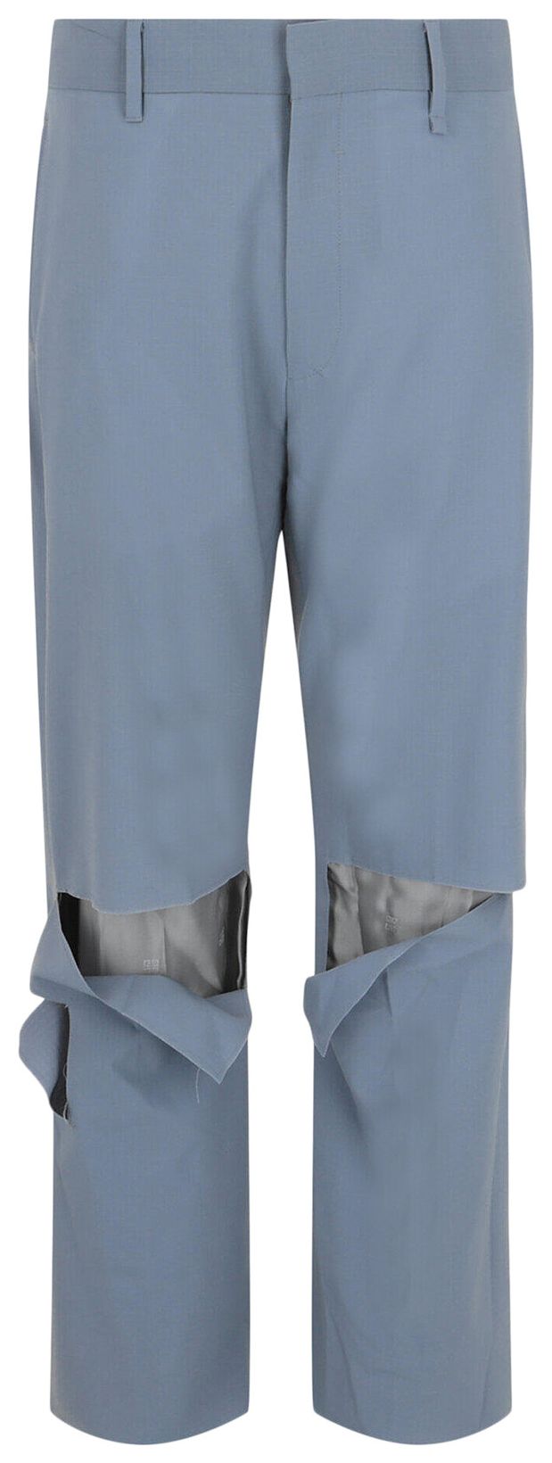 Givenchy Destroyed Straight Fit Pants Pearl Grey